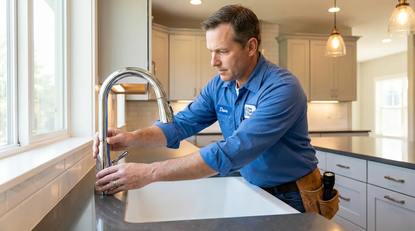 Kitchen faucet installation by Johns Plumbing LLC in Hearne