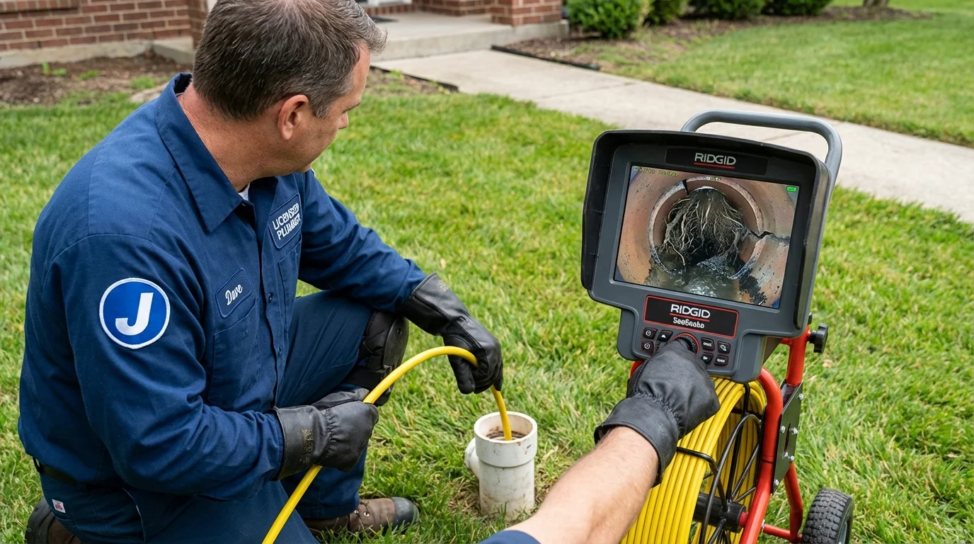 Sewer camera inspection being performed by Johns Plumbing LLC in Hearne